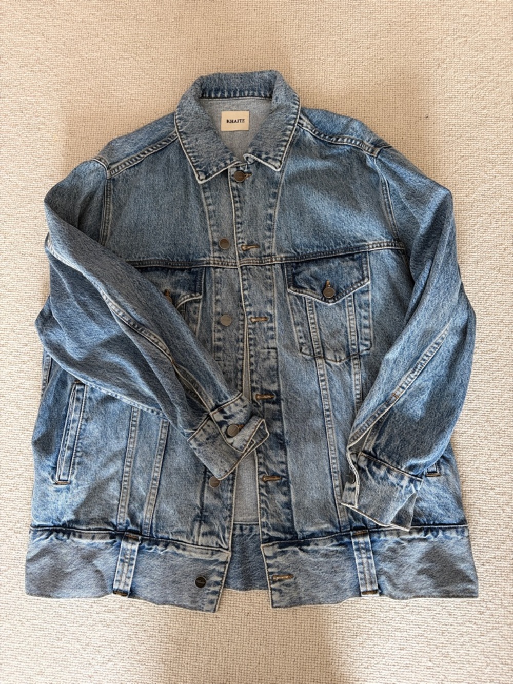KHAITE “grizzo” Denim Jacket